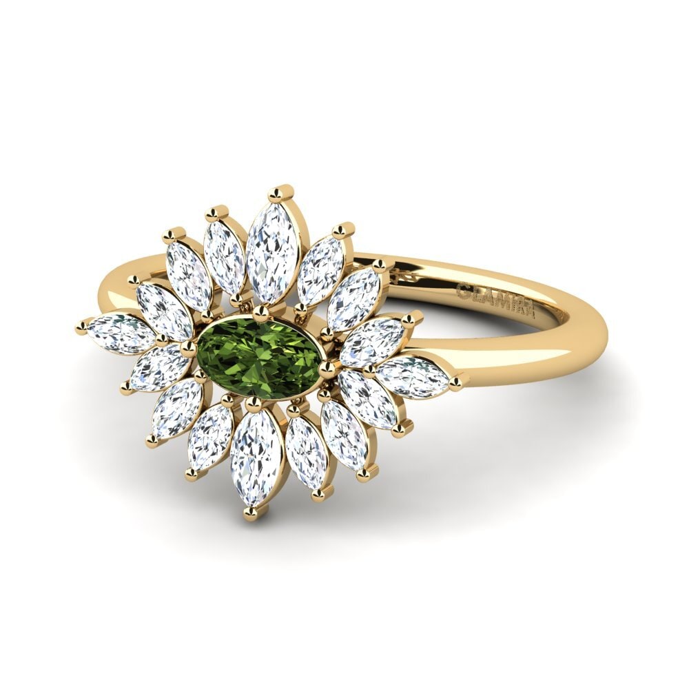 Safira Verde Anel Unmuke
