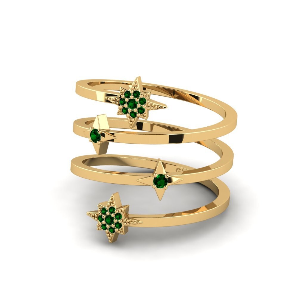 emerald-zirconia แหวน Unuk