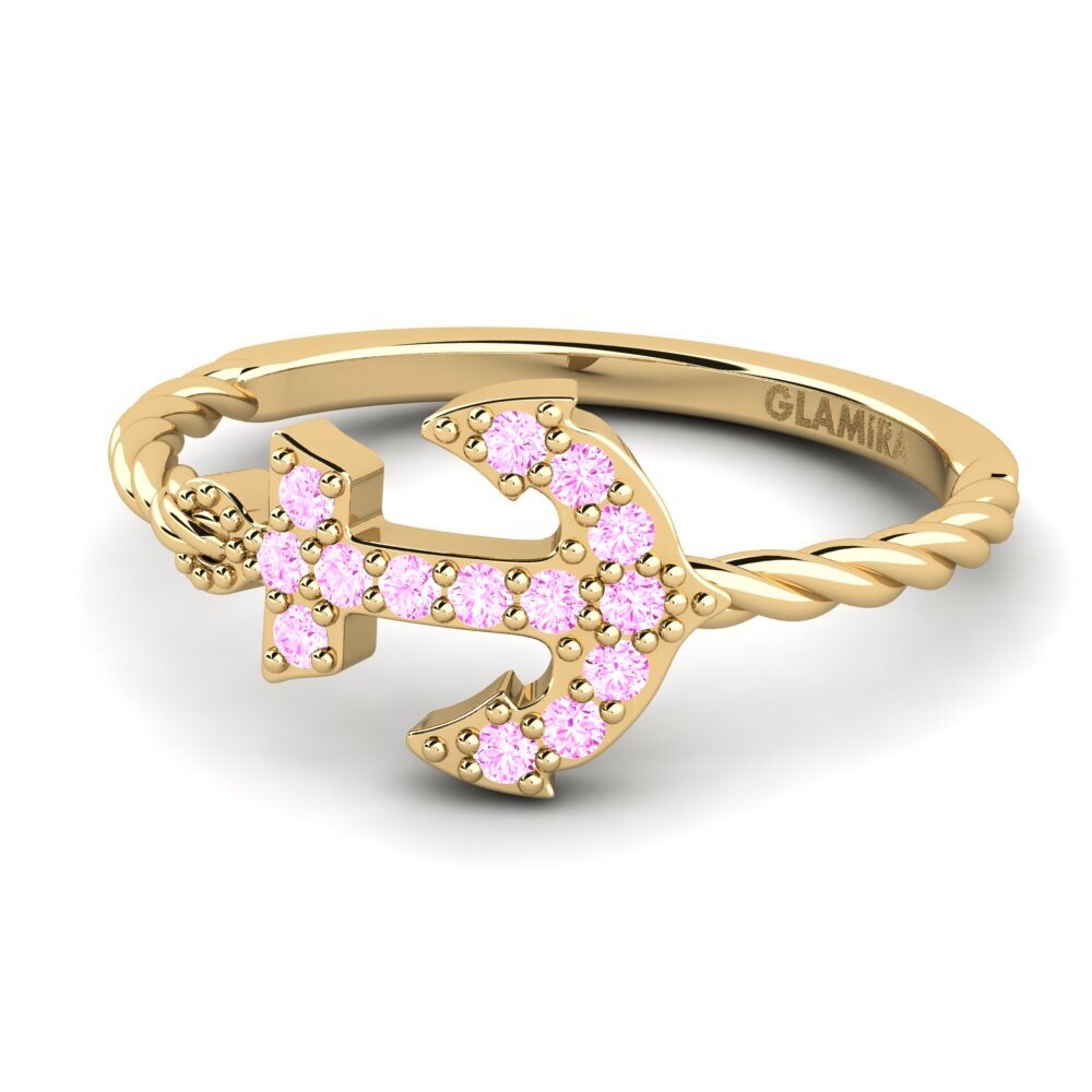 Rosa Saphir Pinker Ring Unwaldi