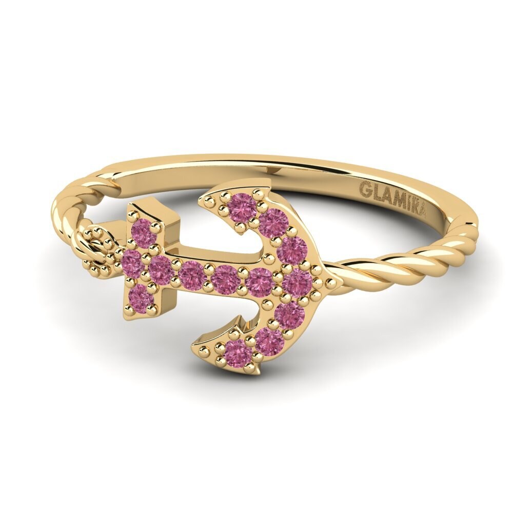Granate Rhodolite Anillo meñique Unwaldi