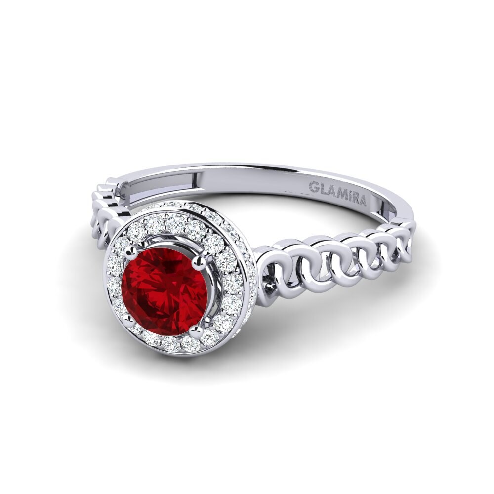 Circonita Roja Anillo de compromiso Unwomanlike
