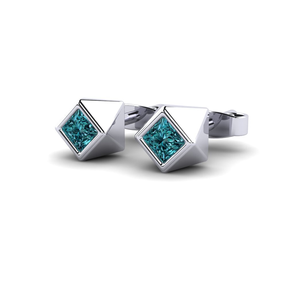 Princesa Diamante Azul Pendiente de mujer Unwretched