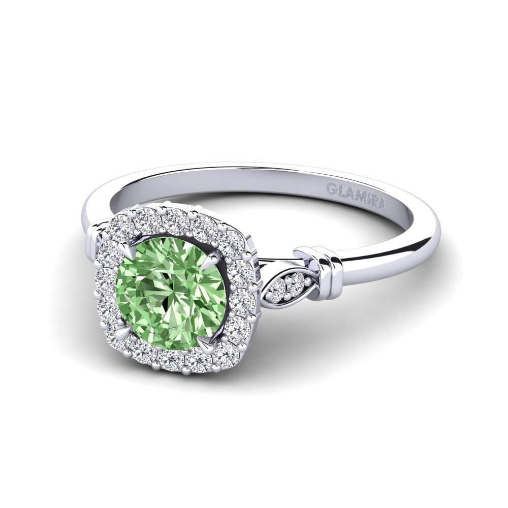 Green Diamond Engagement Ring Magdalen