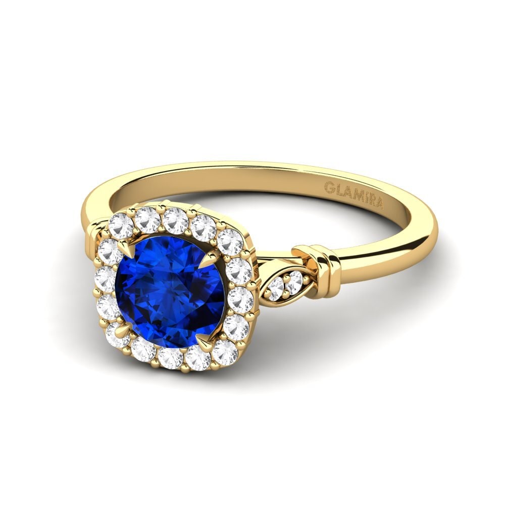 14k Oro Amarillo Anillo de compromiso Magdalen