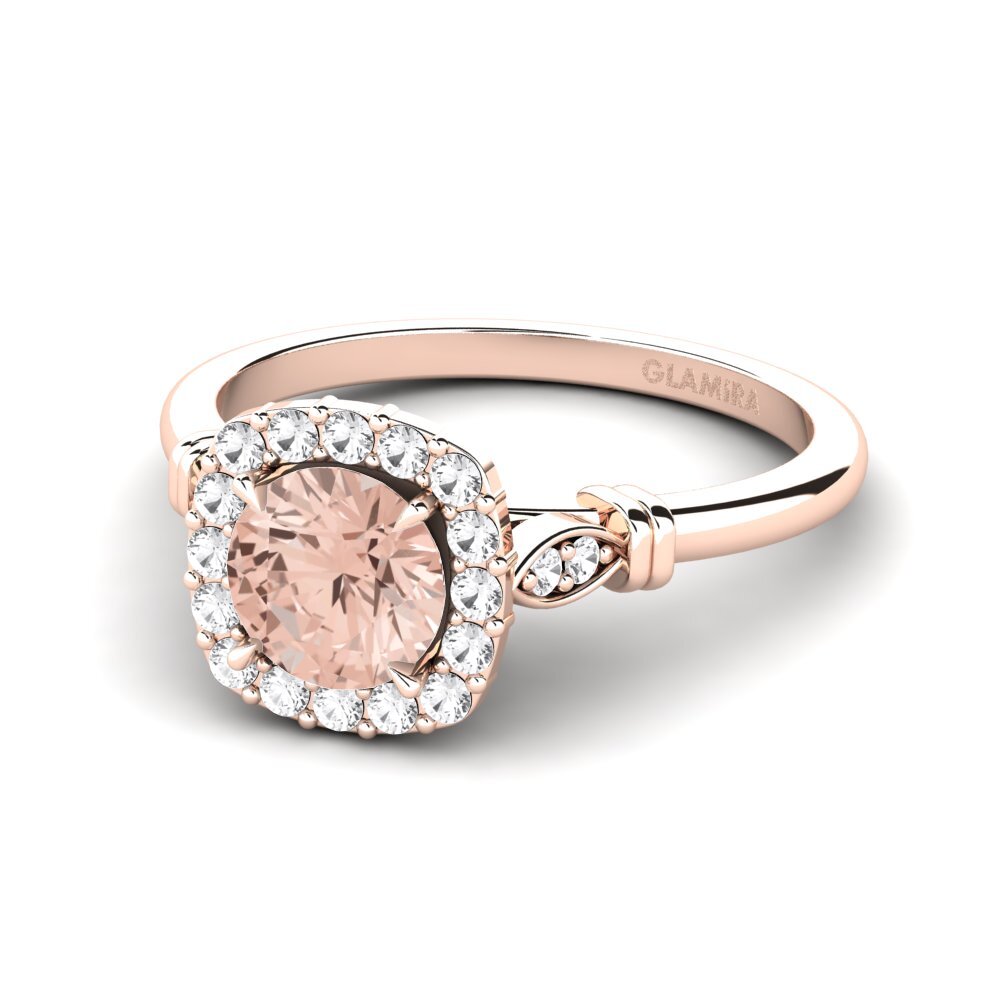 9k Rose Gold Morganite Engagement Ring Magdalen