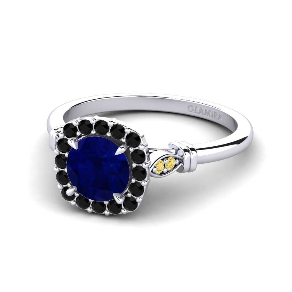 9ct White Gold Sapphire Engagement Ring Magdalen