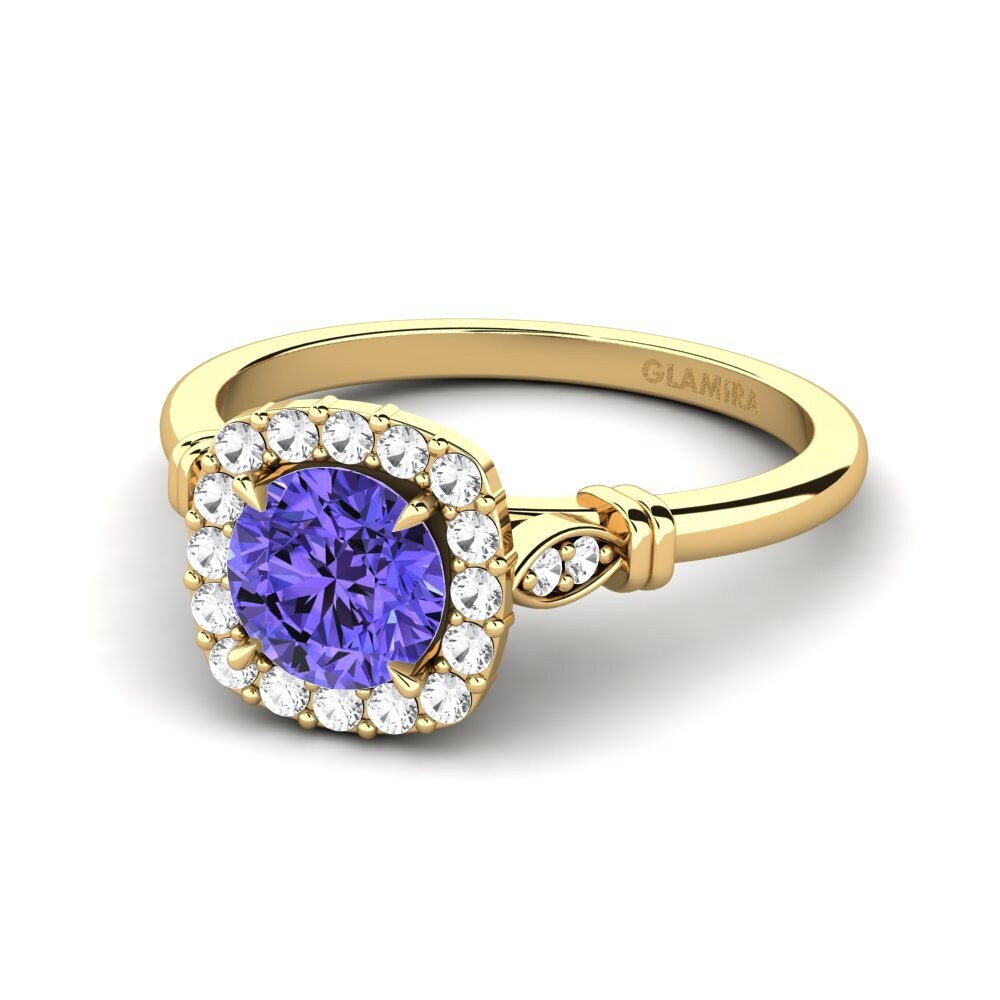 18k Oro Amarillo Anillo de compromiso Magdalen