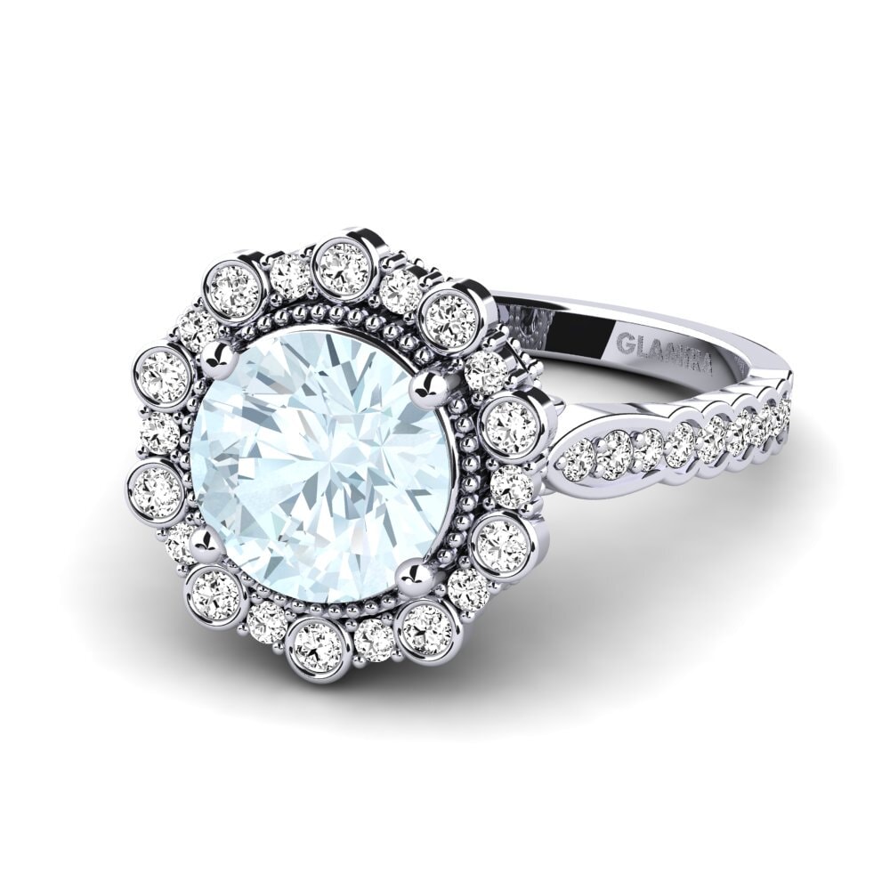 Aquamarine Engagement Ring Marine