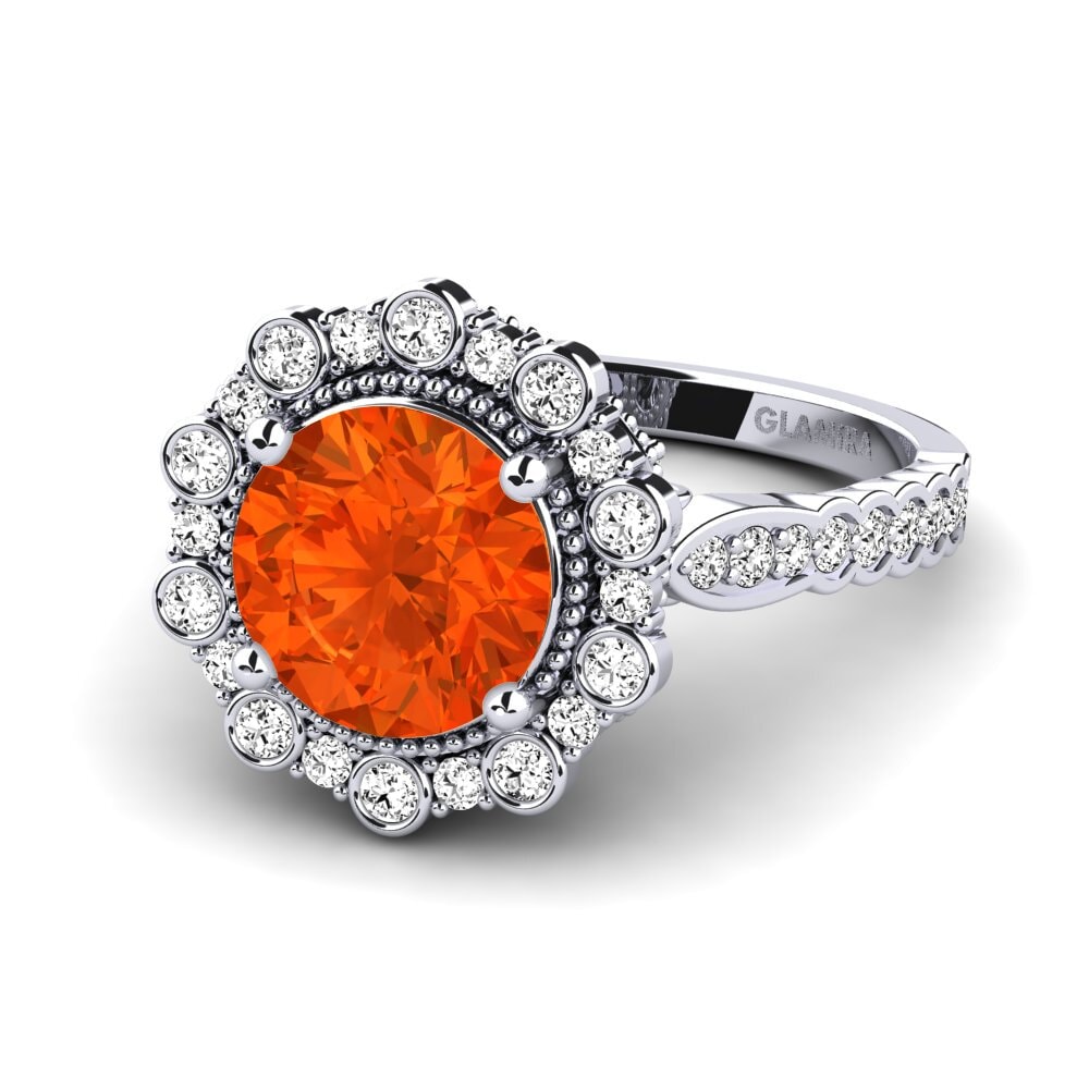 Fire-Opal Engagement Ring Marine