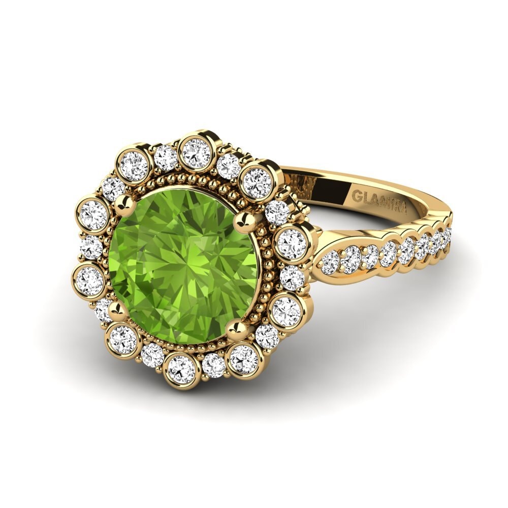 Peridot Engagement Ring Marine