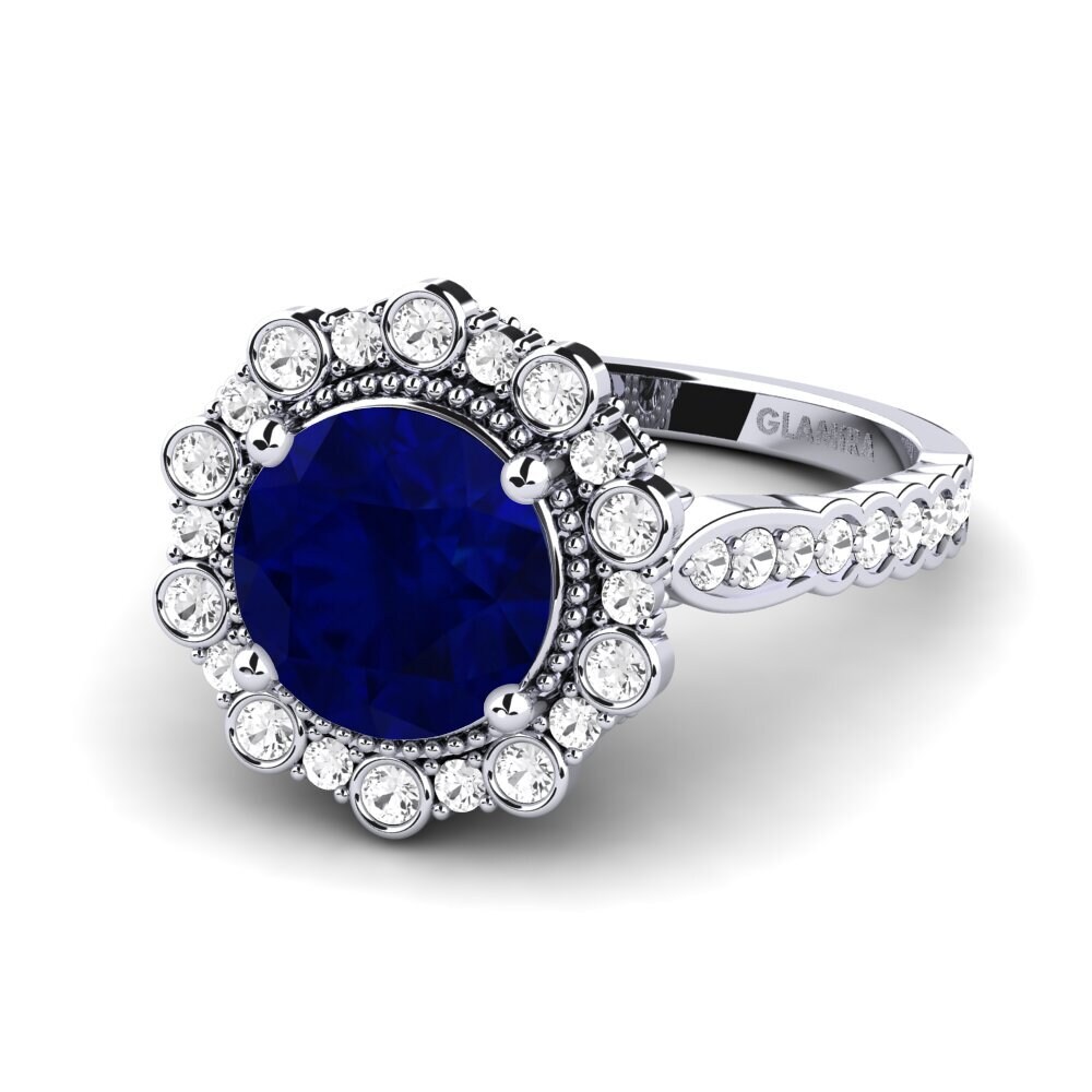 Sapphire Engagement Ring Marine
