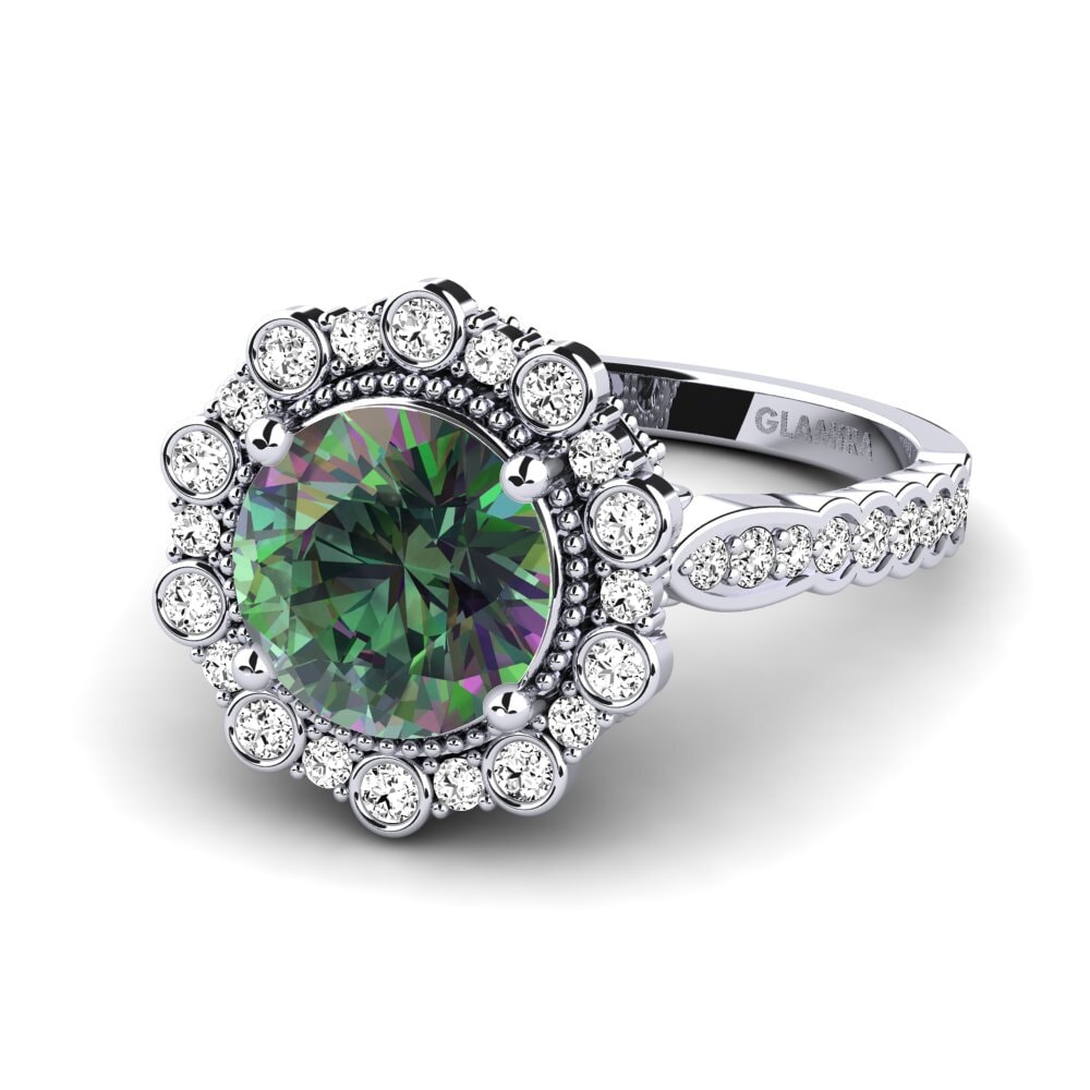 Mystic Topaz Engagement Ring Marine