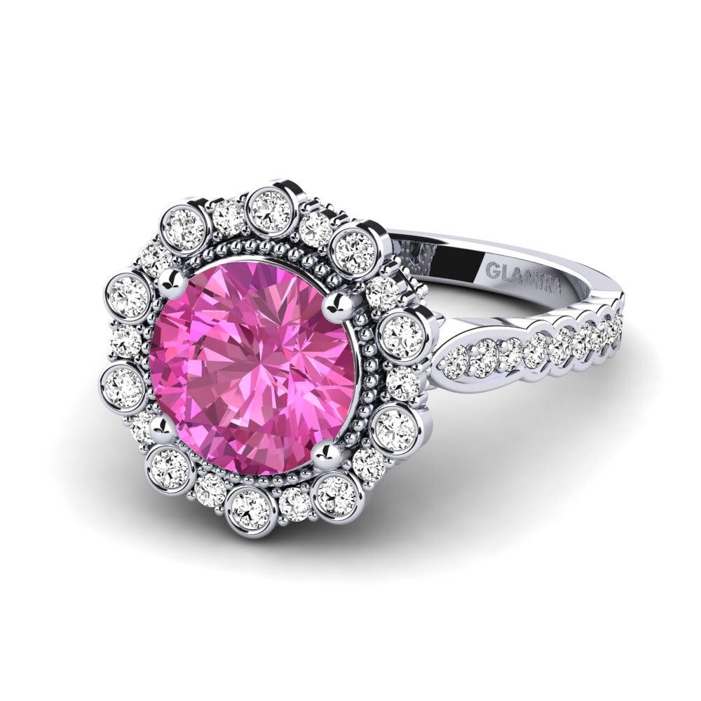 Topacio Rosa Anillo de compromiso Marine