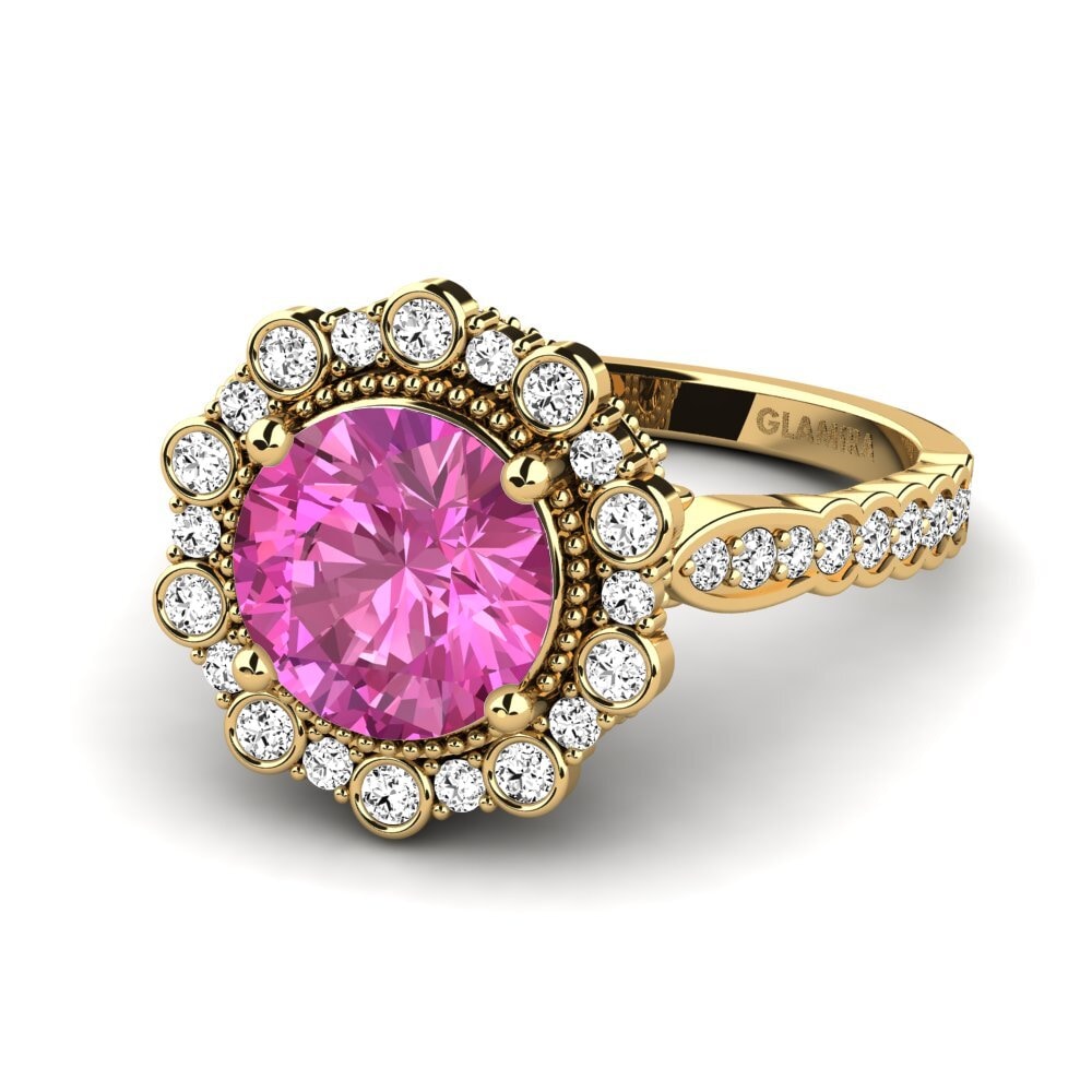 Topacio Rosa Anillo de compromiso Marine