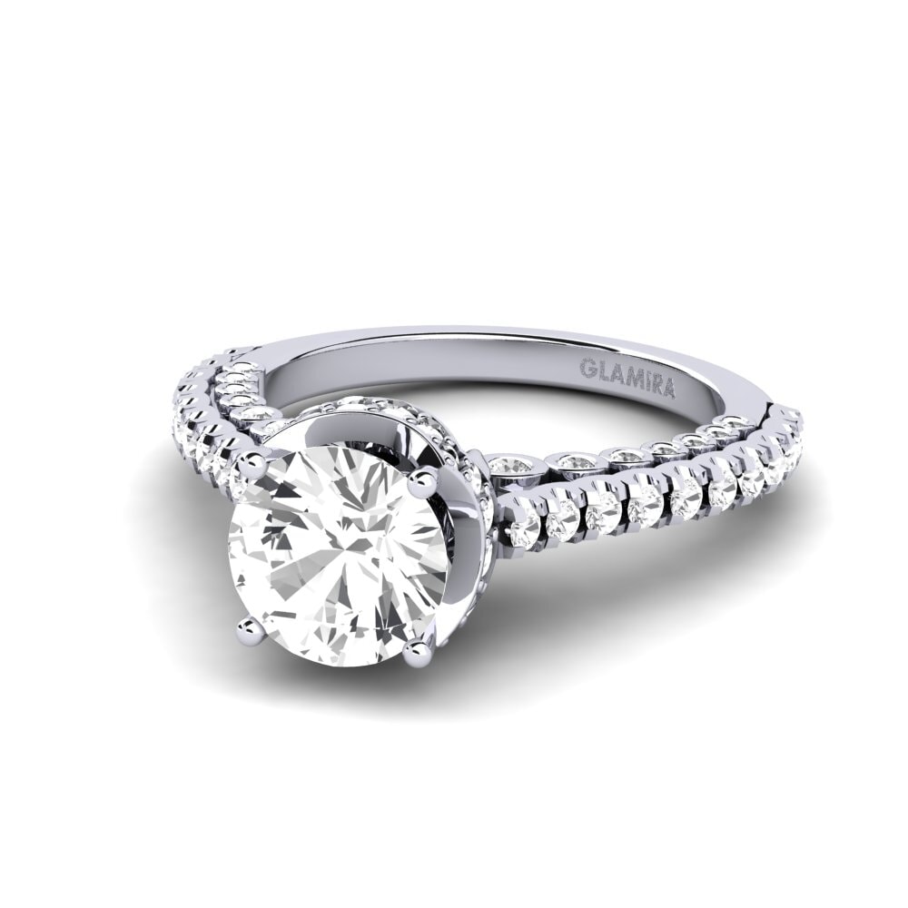 Zafiro blanco Anillo de compromiso Michell