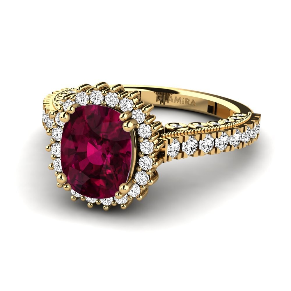 Granate Rhodolite Anillo de compromiso Nanci