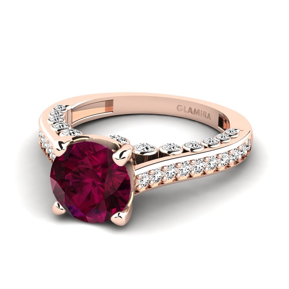 Granate Rhodolite Anillo de compromiso Sonja
