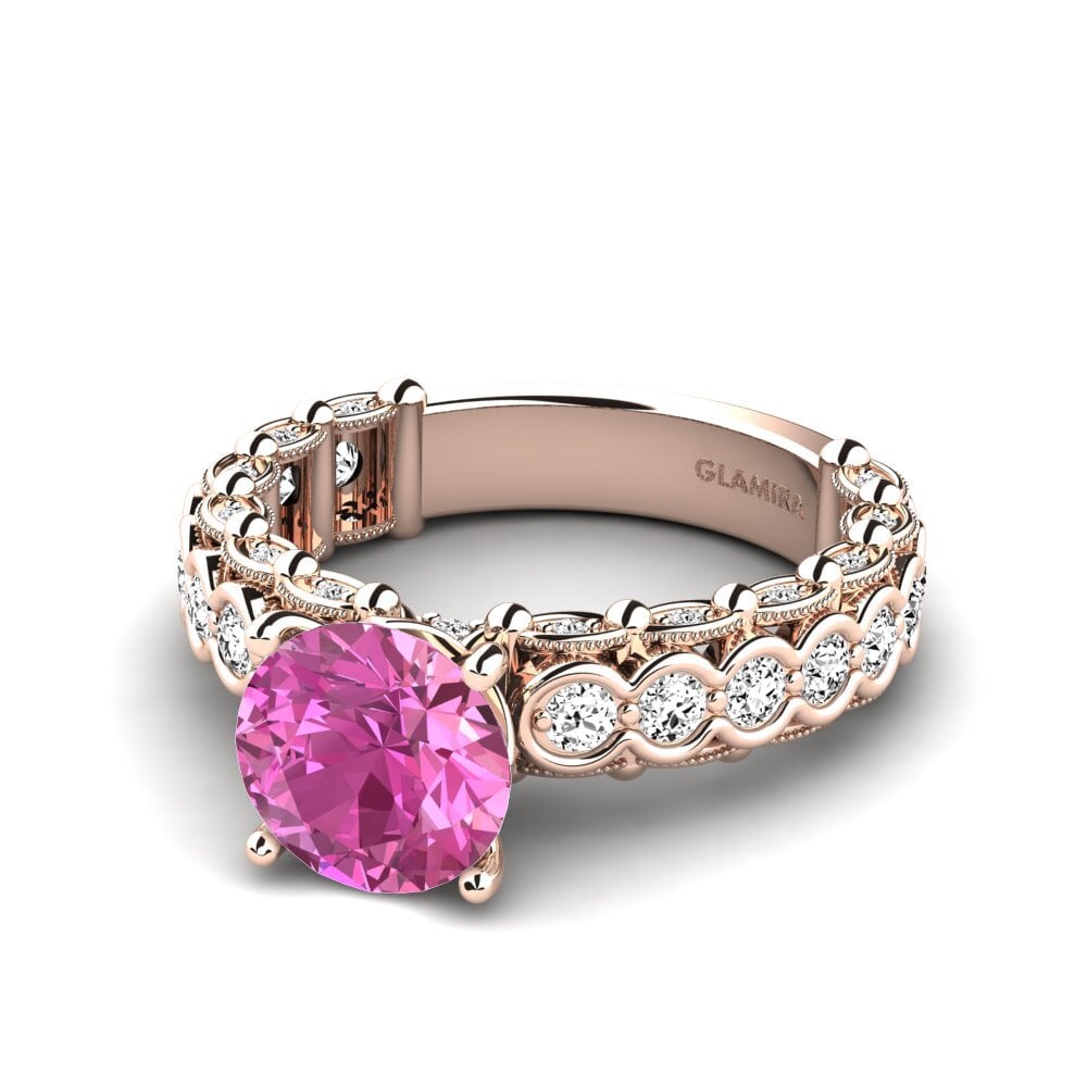 Topacio Rosa Anillo de compromiso Tien