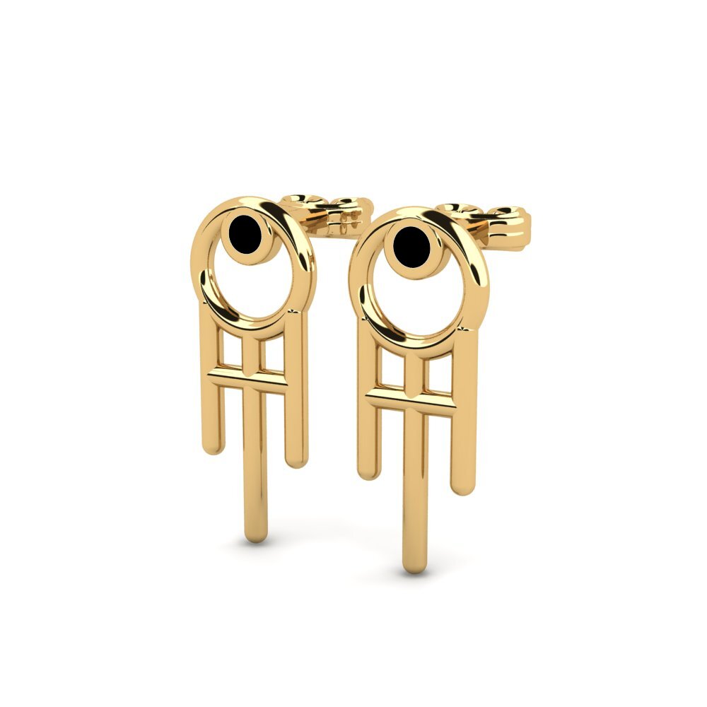 9k Oro Amarillo Pendientes Urbanisme
