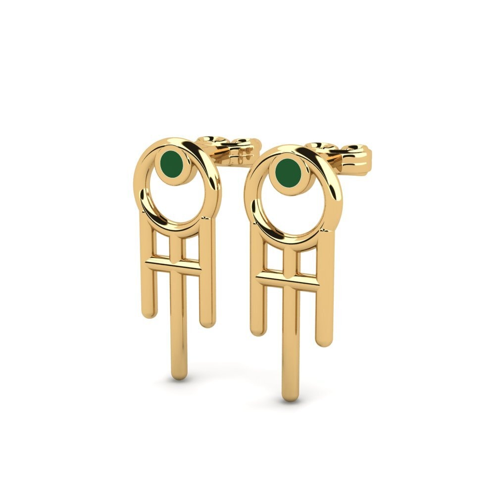 9k Oro Amarillo Pendientes Urbanisme