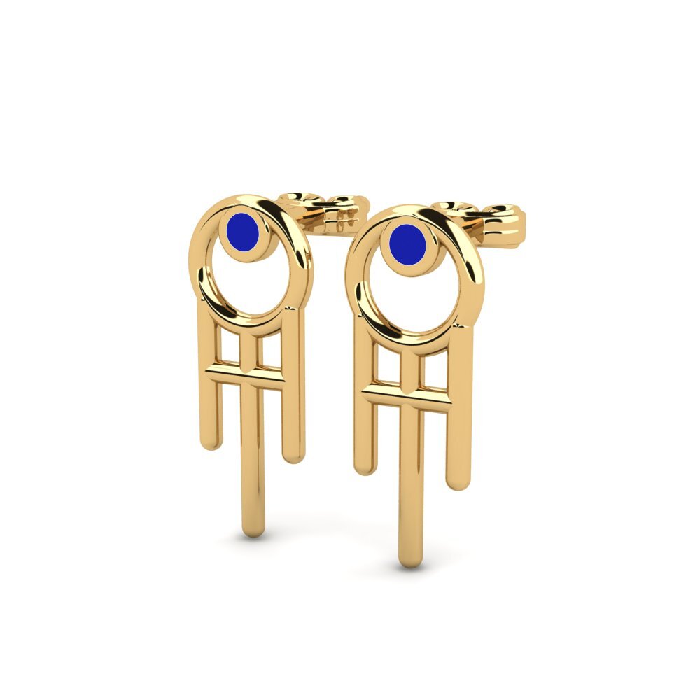 9k Oro Amarillo Pendientes Urbanisme
