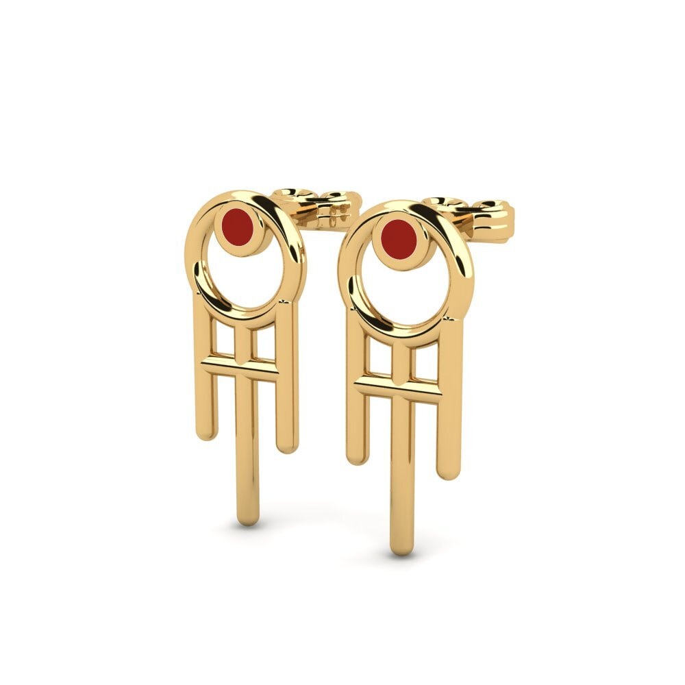 9k Oro Amarillo Pendientes Urbanisme