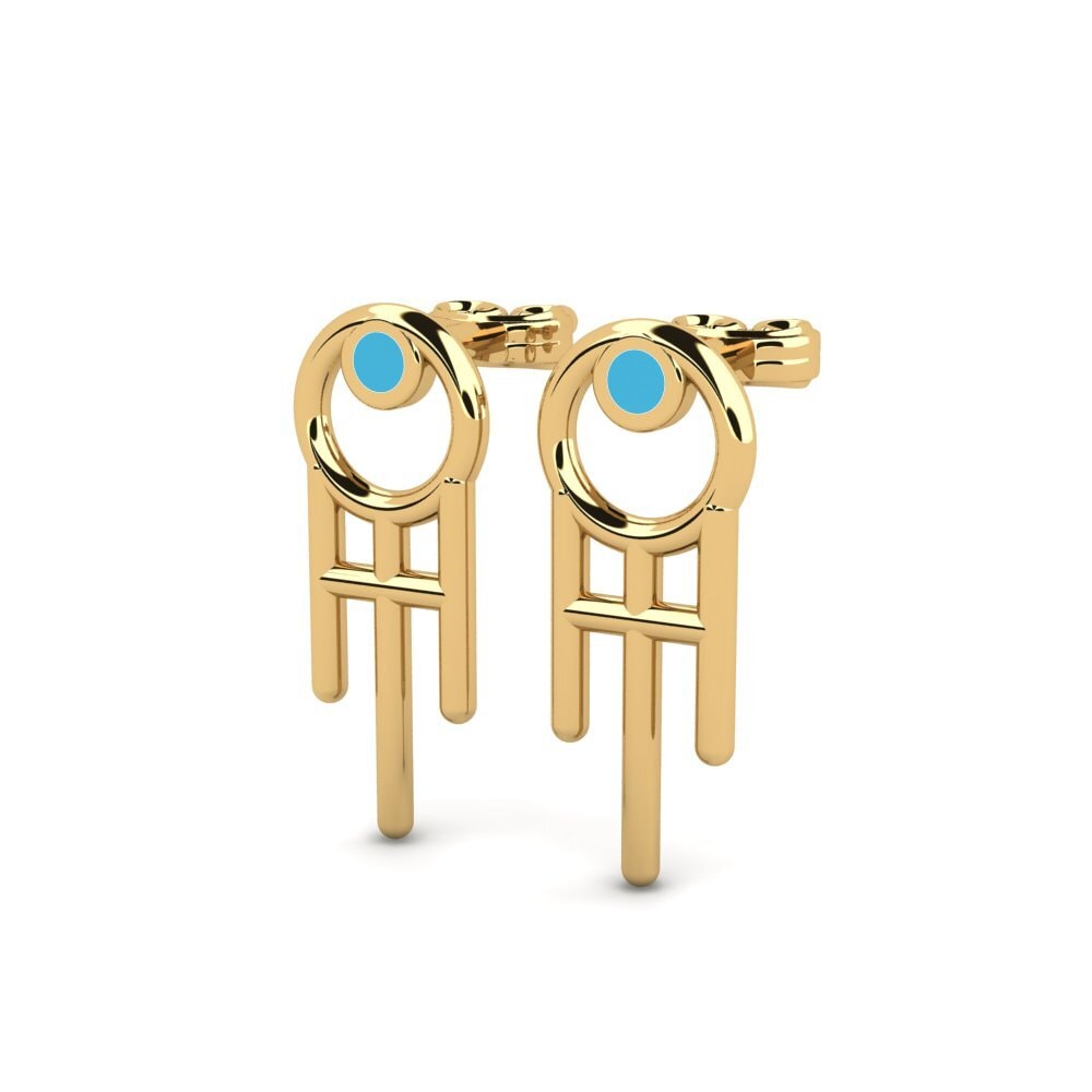 9k Oro Amarillo Pendientes Urbanisme