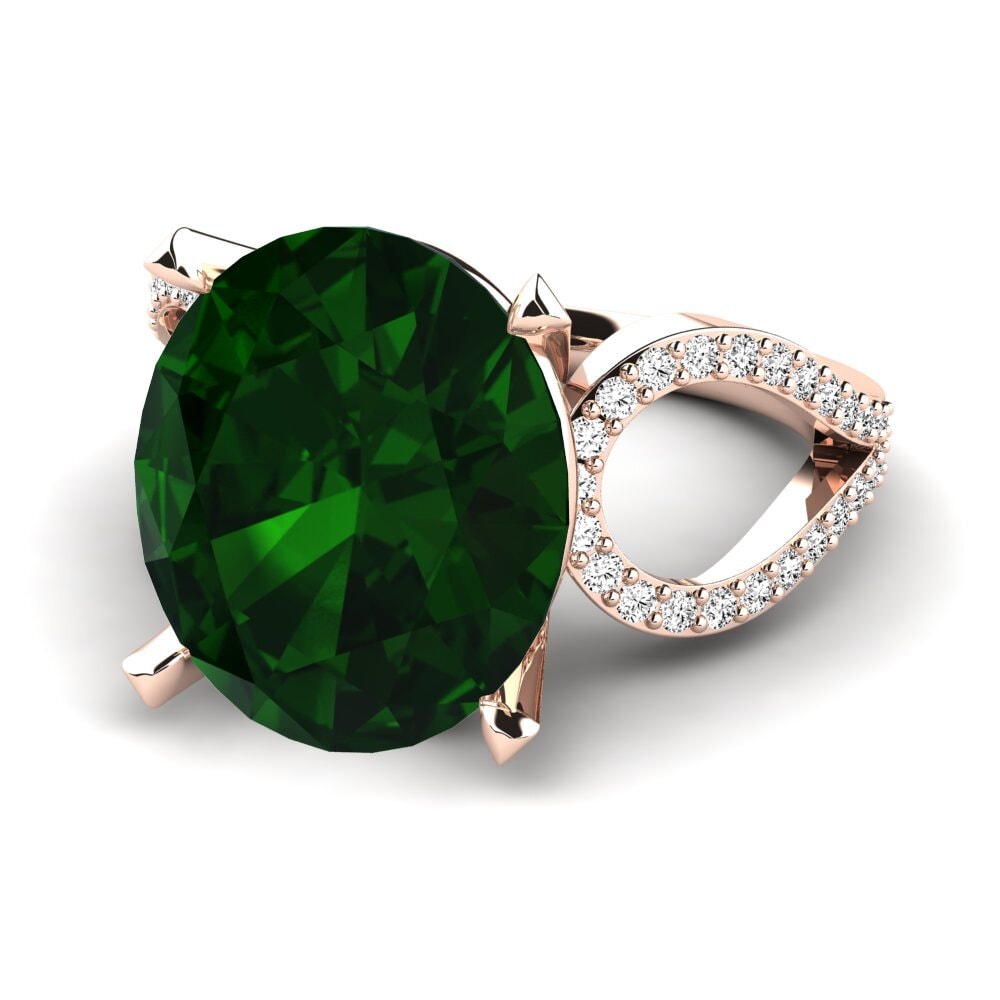 Turmalina verde Anillo Urilla