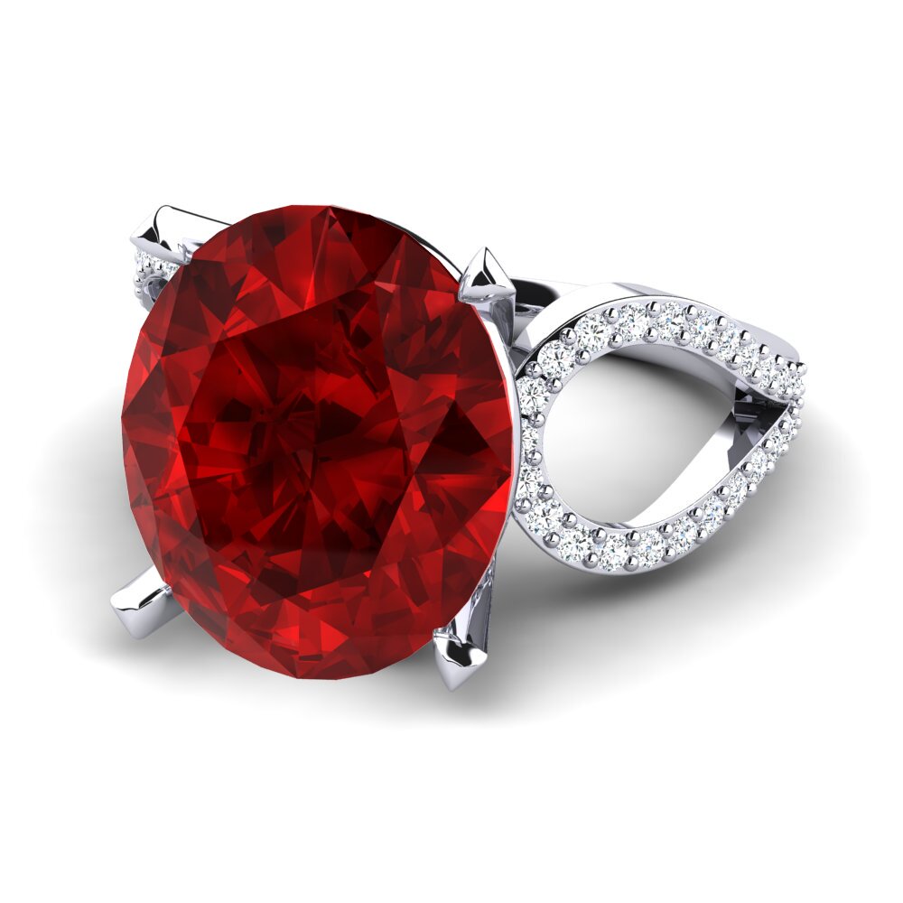 Rubin (im Labor gezüchtet) Ring Urilla