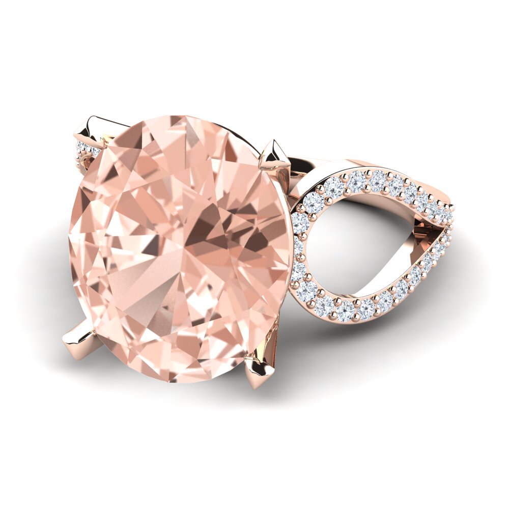 14ct Rose Gold Morganite Ring Urilla