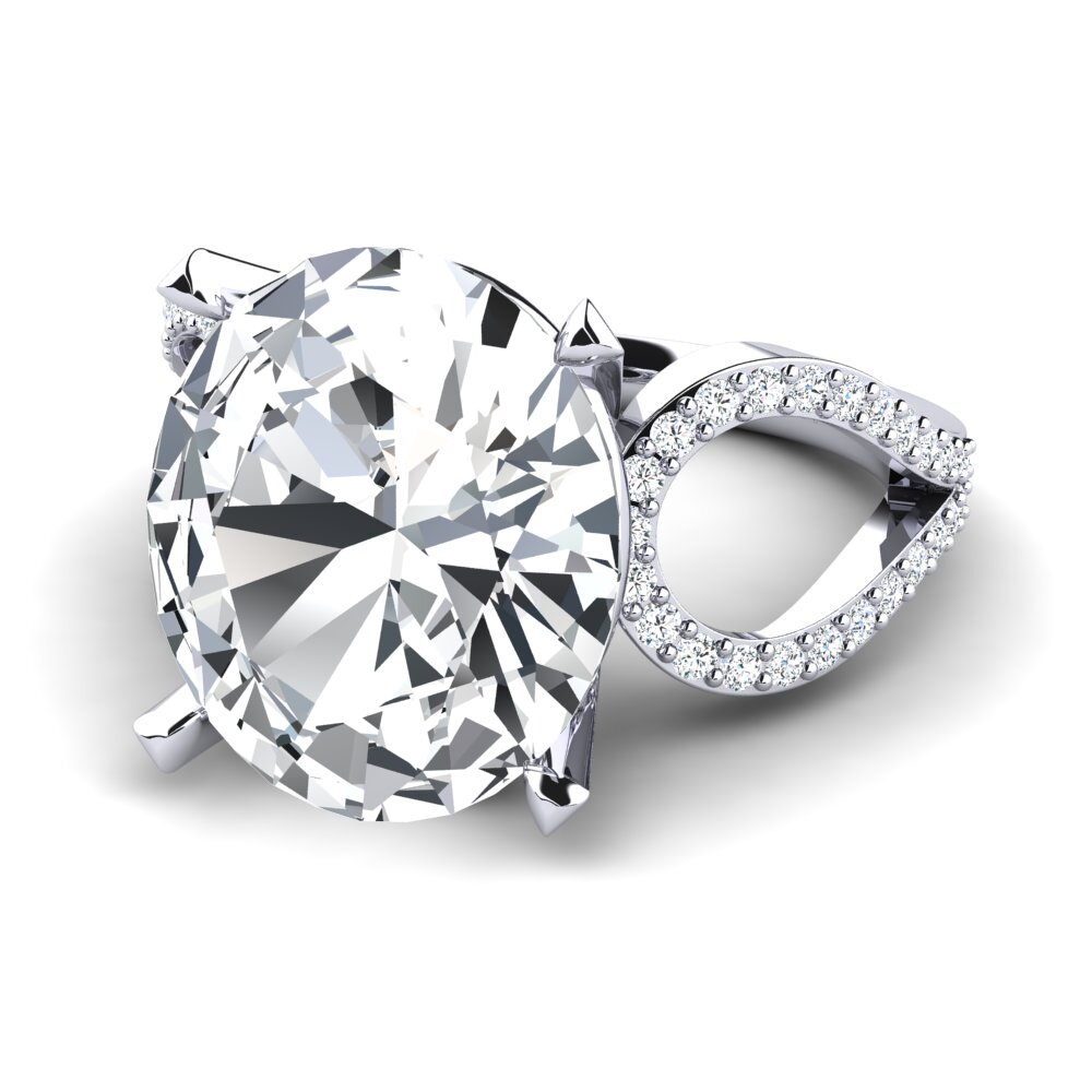 Weißer Zirkon Ring Urilla