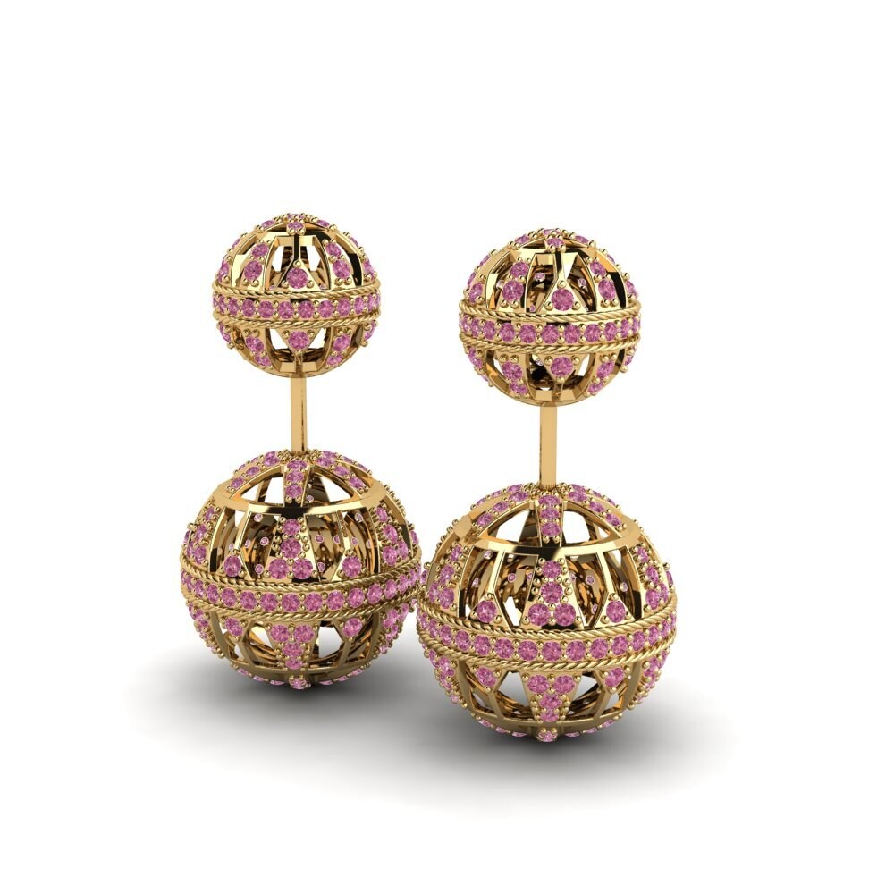 Đá Rhodolite Bông tai nữ Urquhart