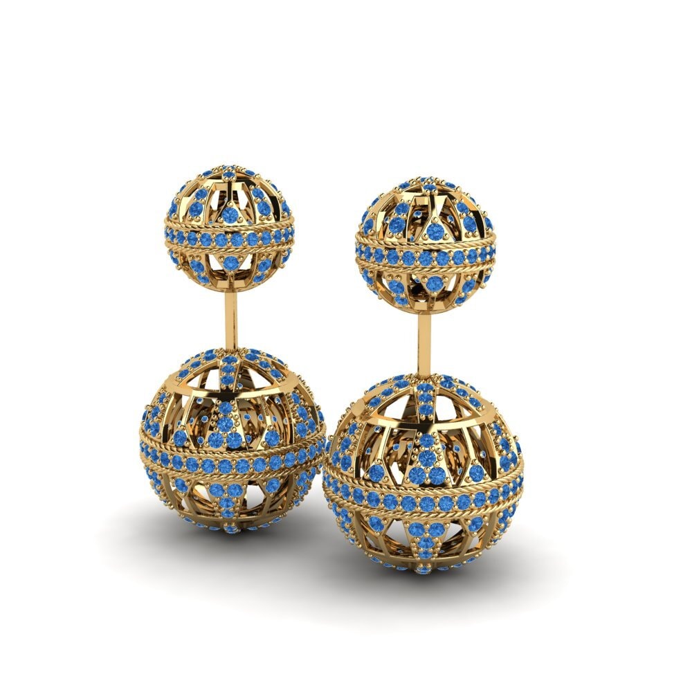 Dark Blue Zirconia Women's Earring Urquhart