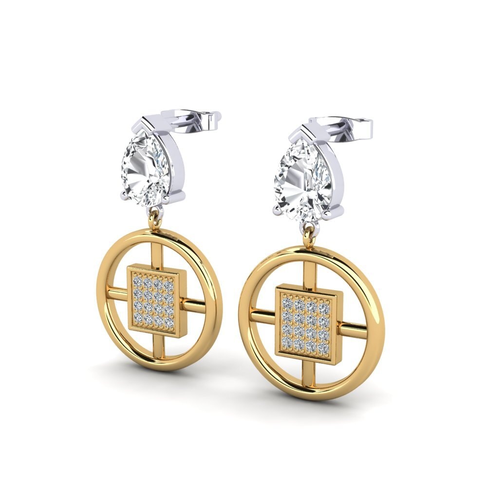 Đá Zircon Trắng Bông tai nữ Utopie