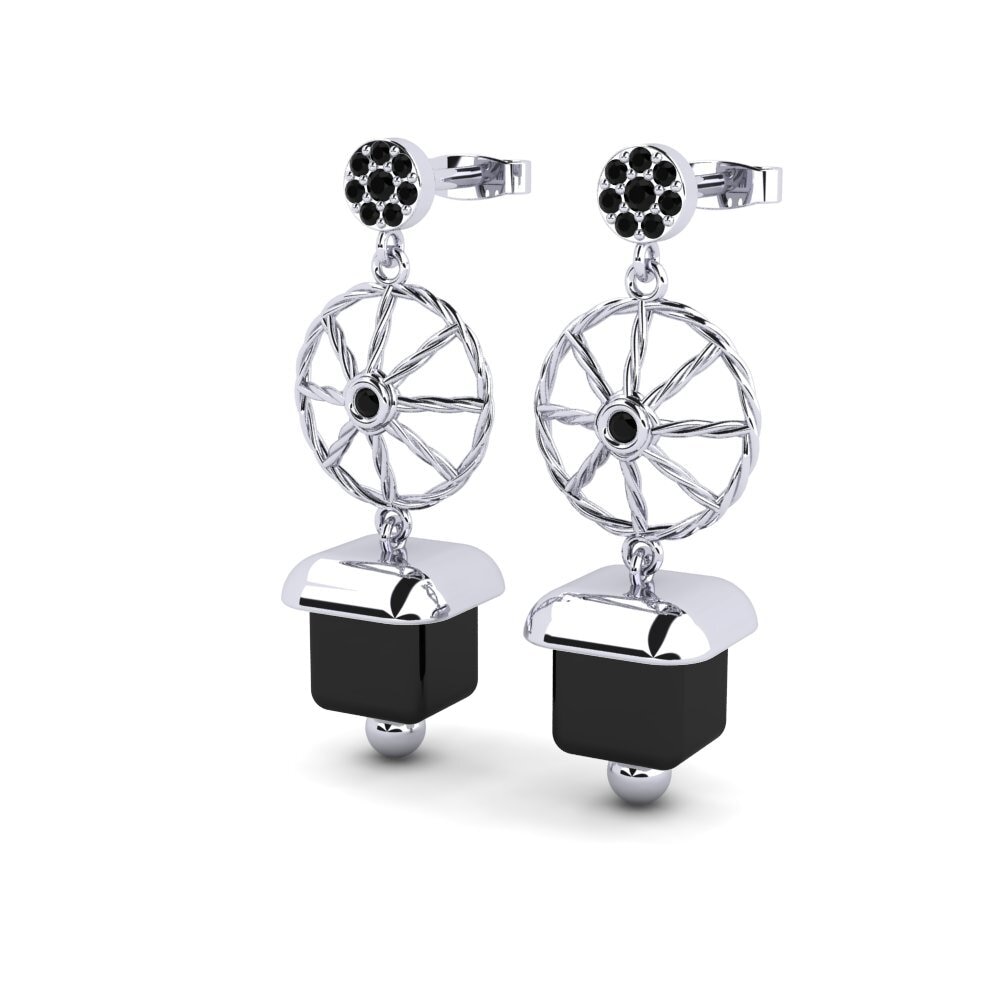 Black Sapphire Women's Earring Utopus