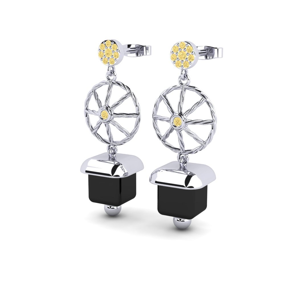 Diamant Jaune Boucle d'oreille femme Utopus