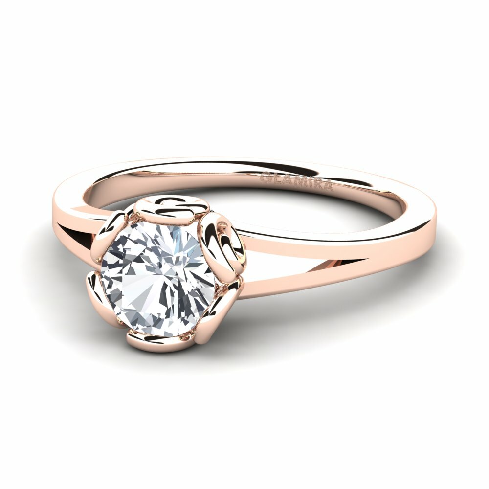 White Zircon Engagement Ring Uzella