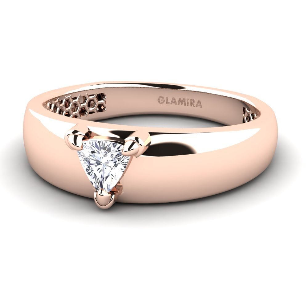 Oro Rosso 750 Diamante Anello da uomo Vacanza