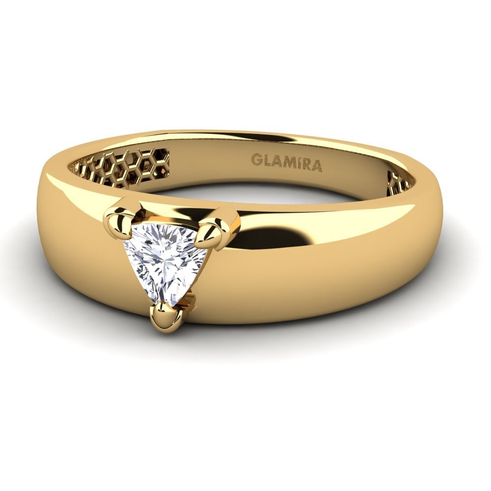 18ct Yellow Gold Diamond Men's Ring Vacanza