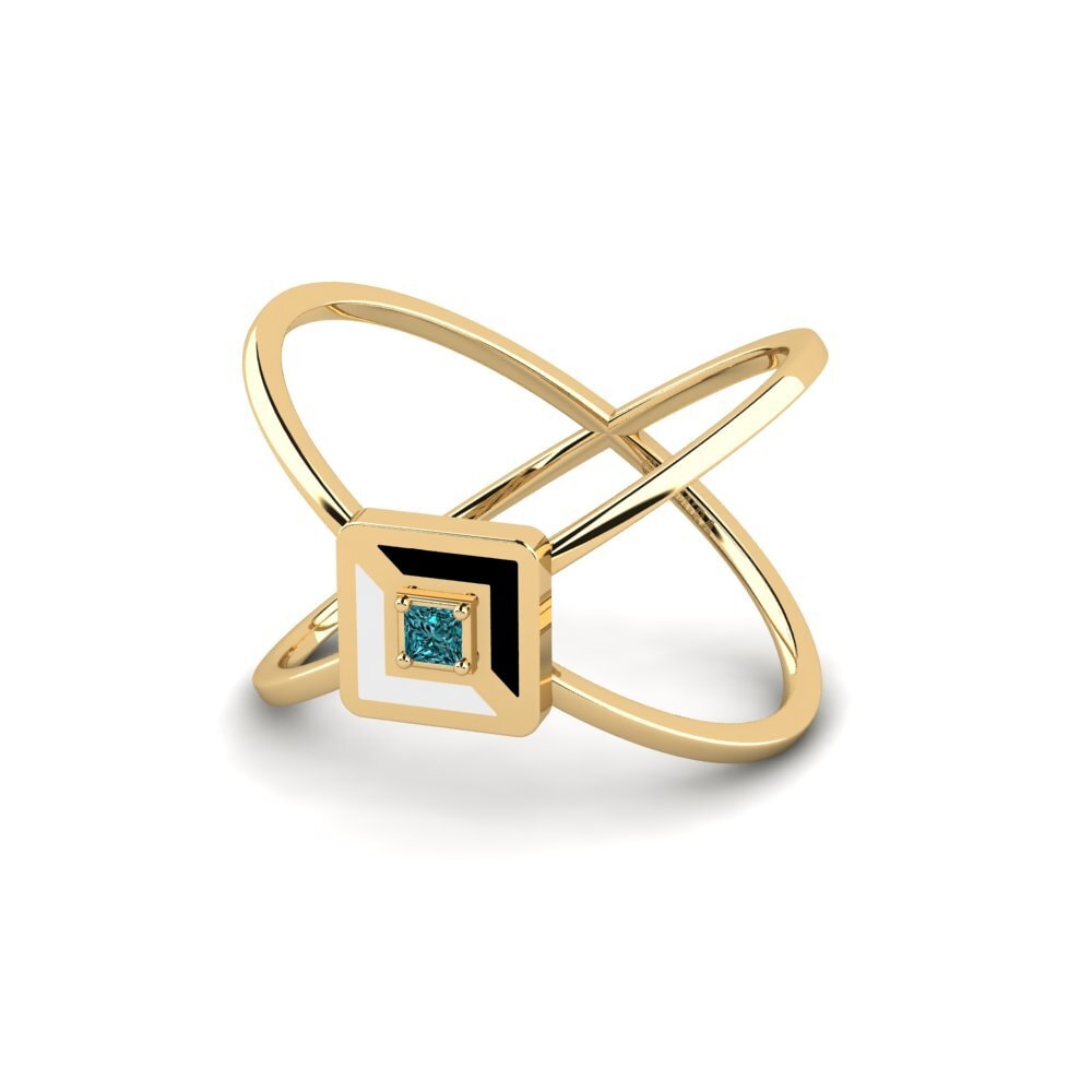 Princess Blue Diamond Ring Vallas