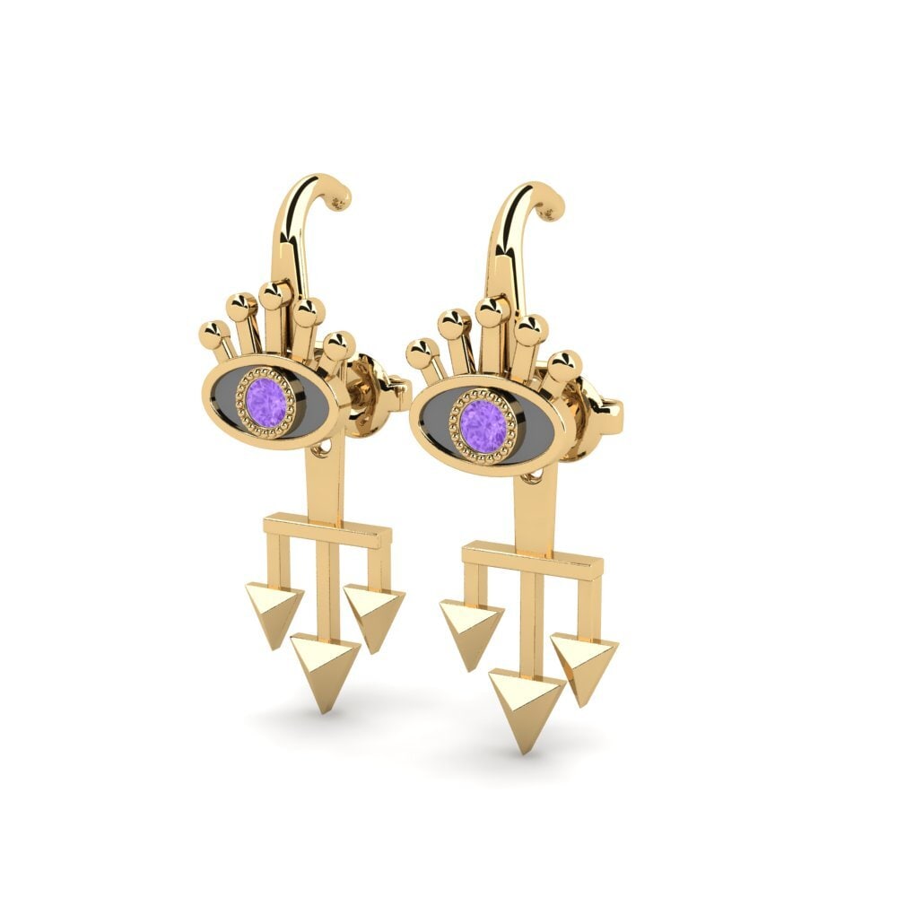 Améthyste Boucle d'oreille femme Valleonin
