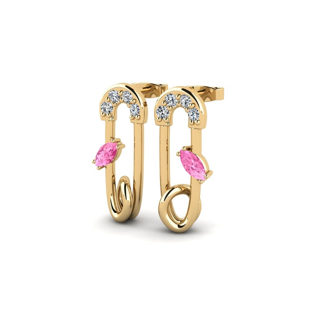 Marquise Pink Sapphire Women's Earring Valora