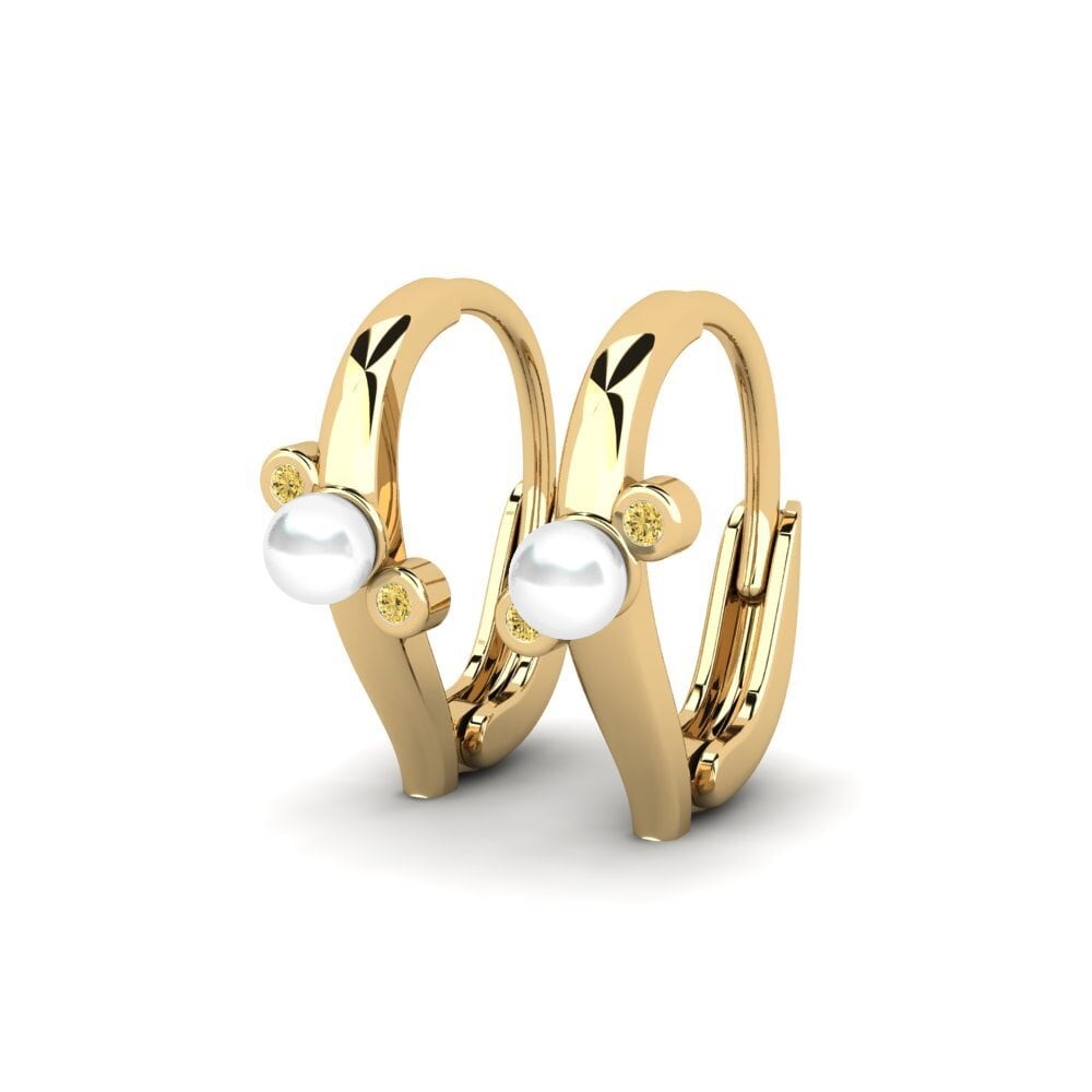 Diamante Amarillo Pendiente de mujer Valoros