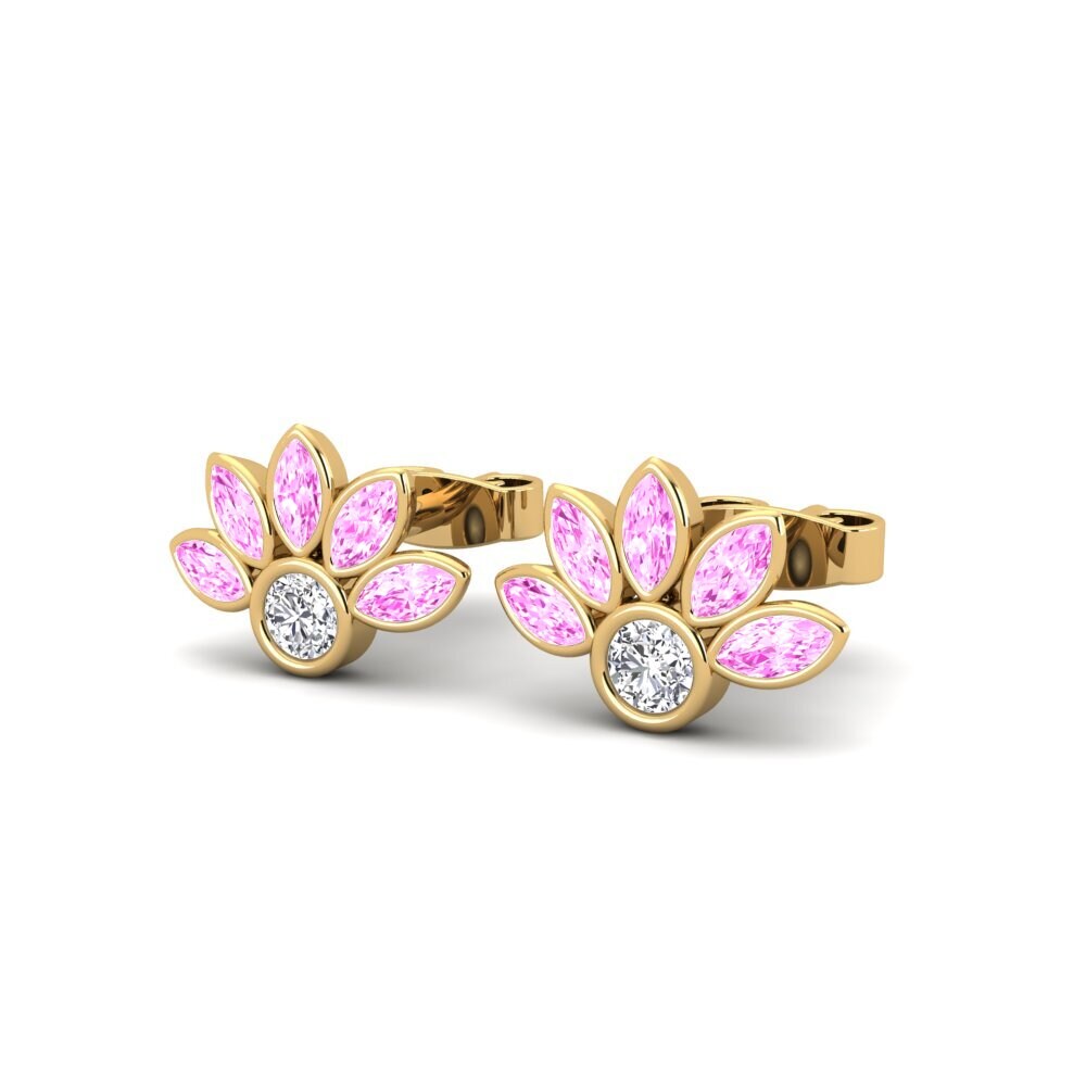 Marquise Pink Sapphire Women's Earring Valuena