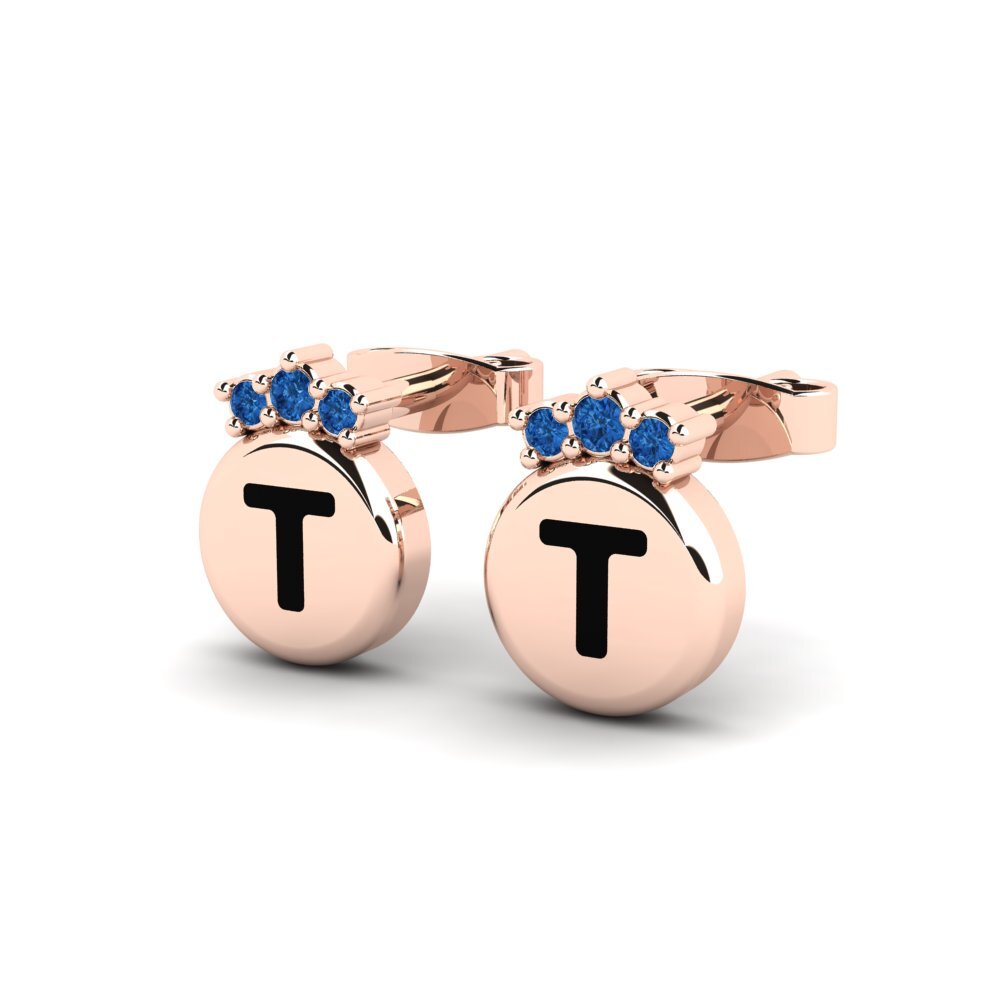 Dark Blue Zirconia Women's Earring Vanita T