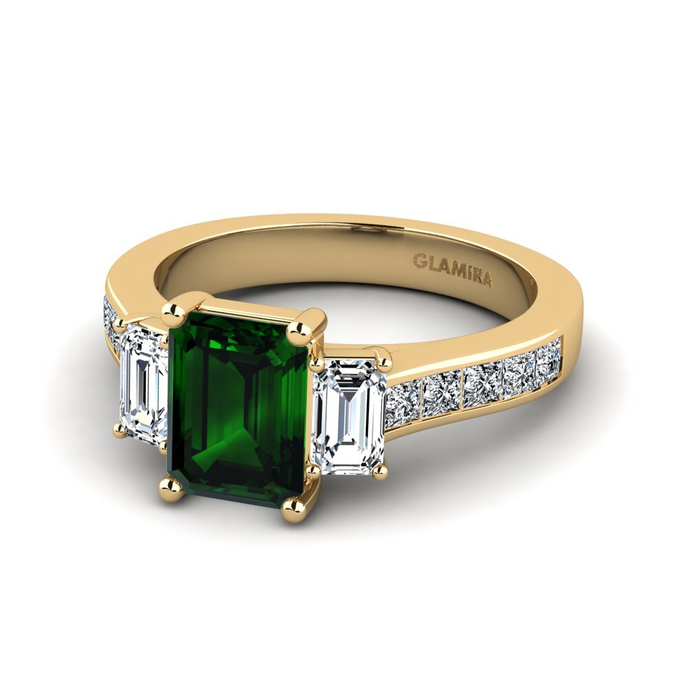 Green Tourmaline Engagement Ring Vapha