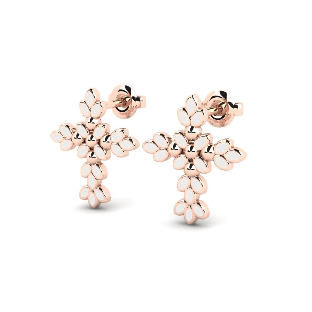 14k Oro Rosa Pendientes Vaphemp