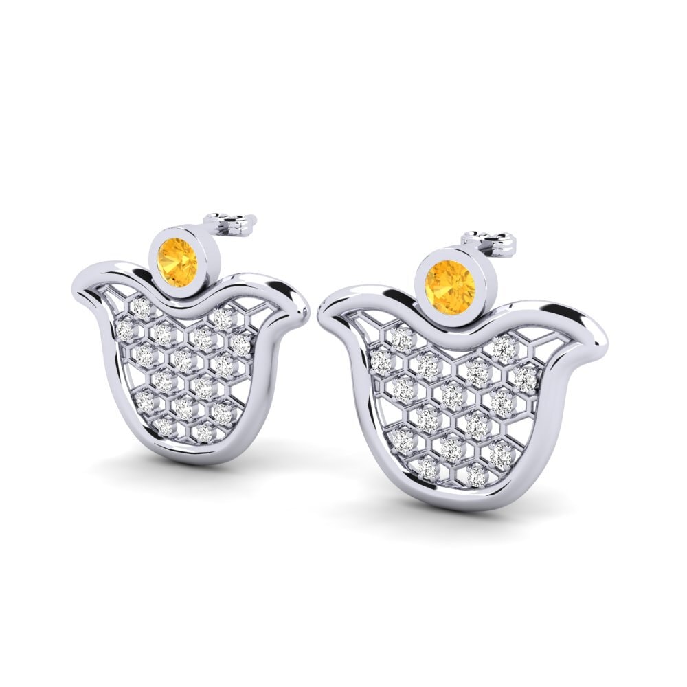 Thạch Anh Vàng Bông tai nữ Vapore
