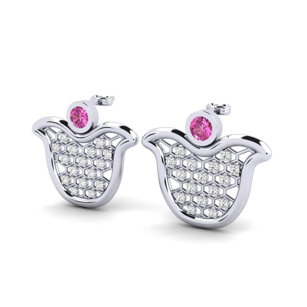 Đá Topaz Hồng Bông tai nữ Vapore