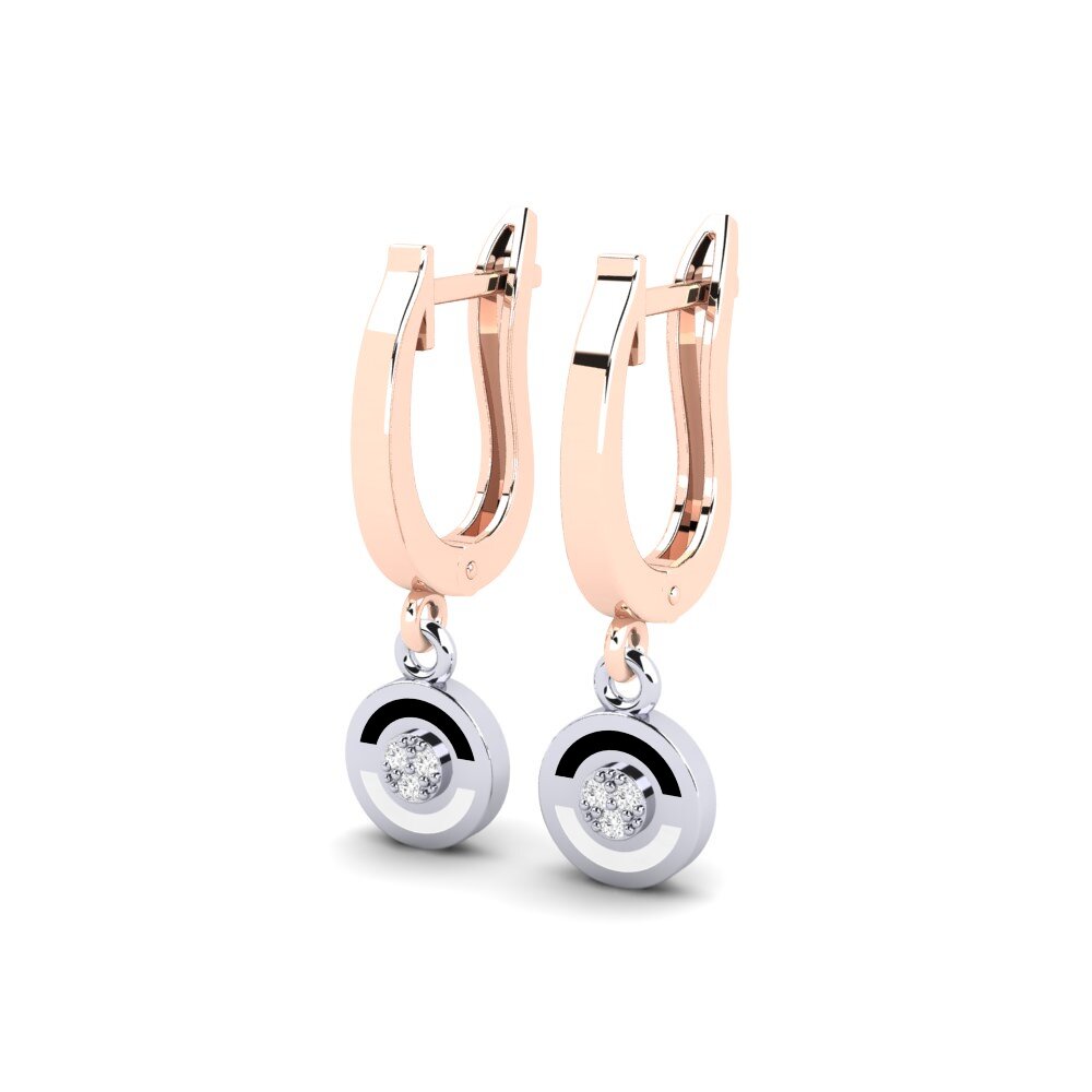 9k Oro Rosa/Blanco Pendiente de mujer Varenna